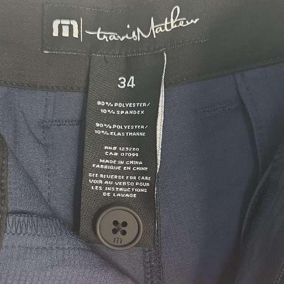 New Travis Mathew Dark Blue Flat Front Shorts Size 34 - Picture 6 of 8